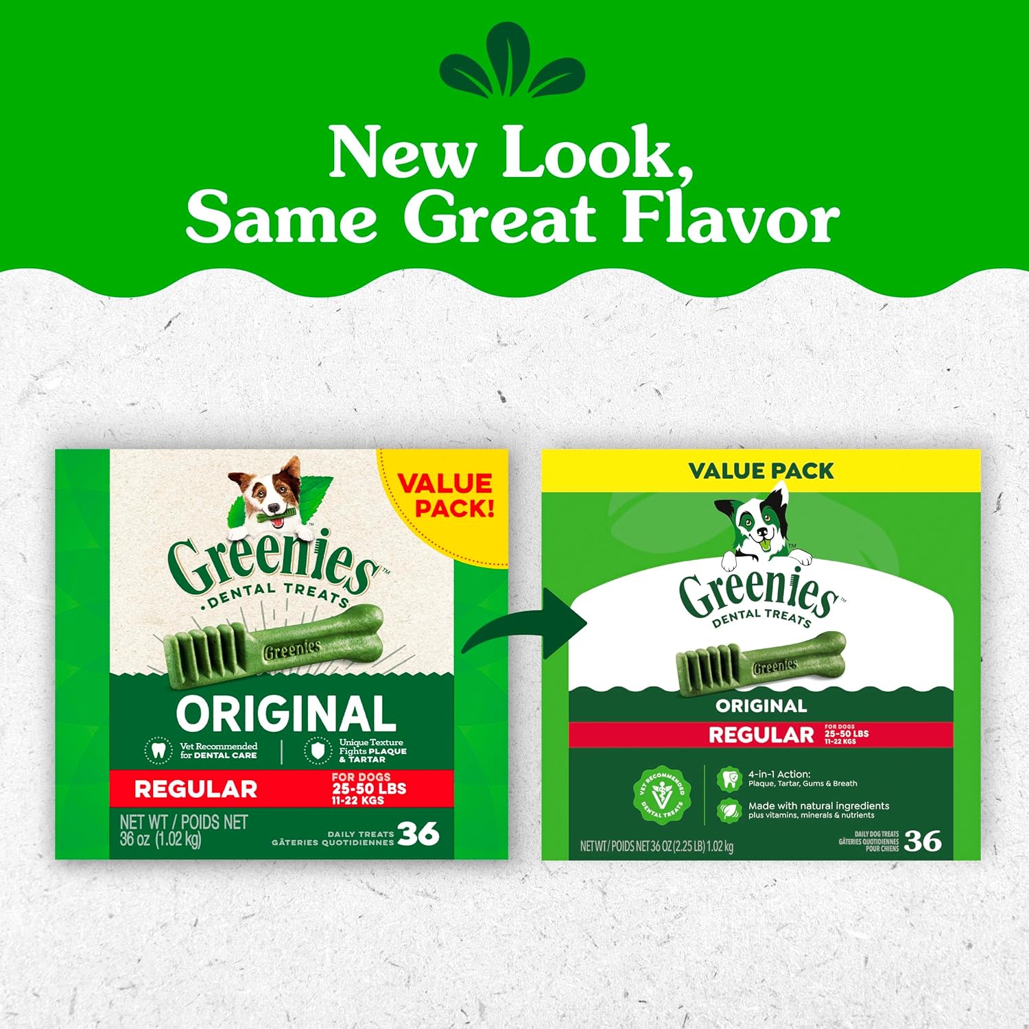 Greenies Veterinarian-Recommended Adult Natural Dental Dog Treats Regular Size