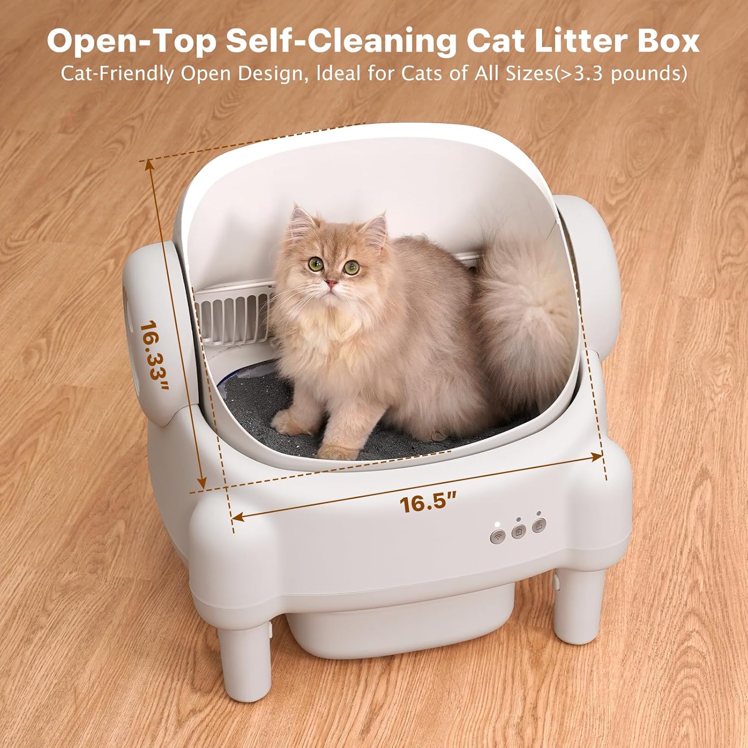 Self Cleaning Litter Box, Open Top Automatic Litter Box with App Control