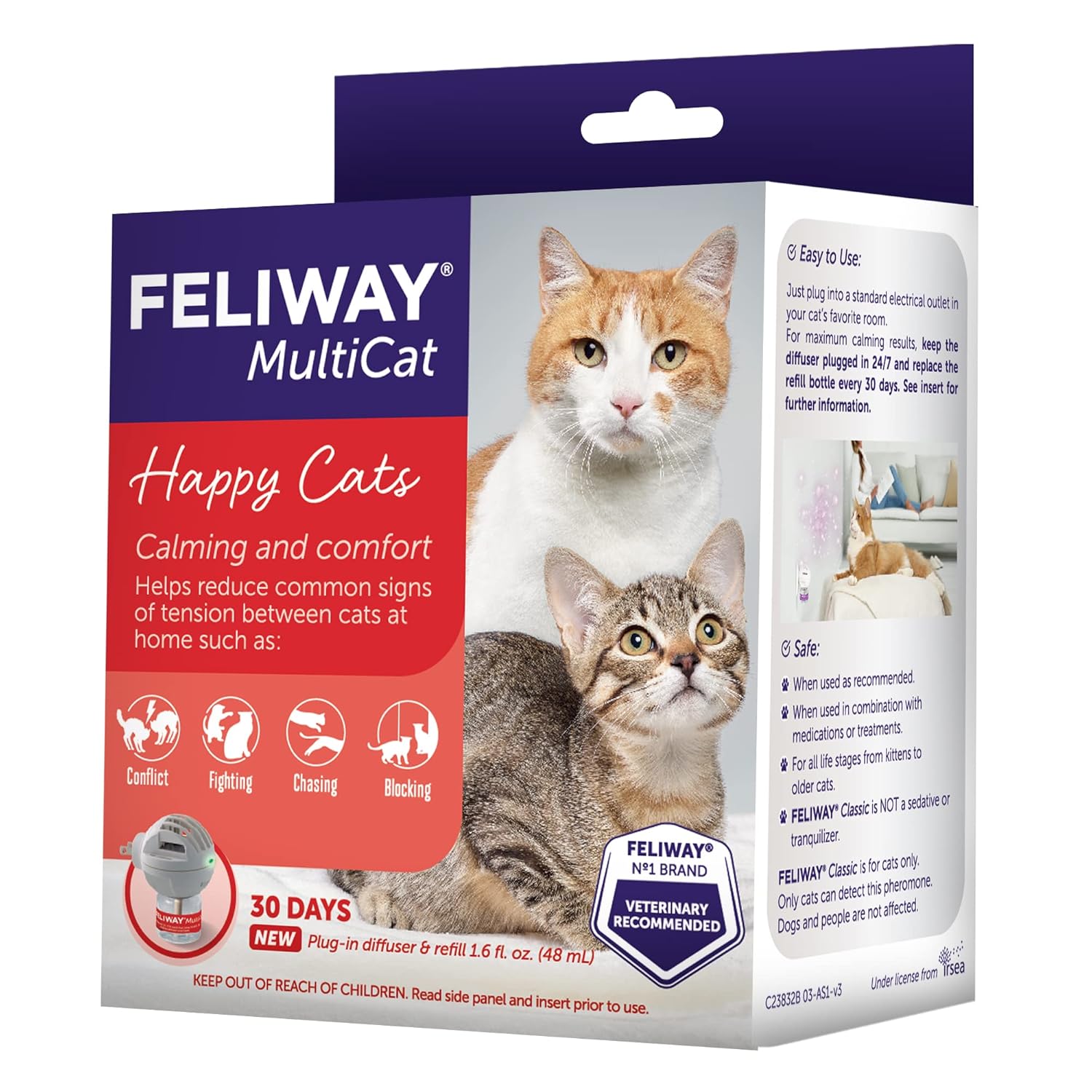 FELIWAY Multicat Calming Pheromone Diffuser Kit