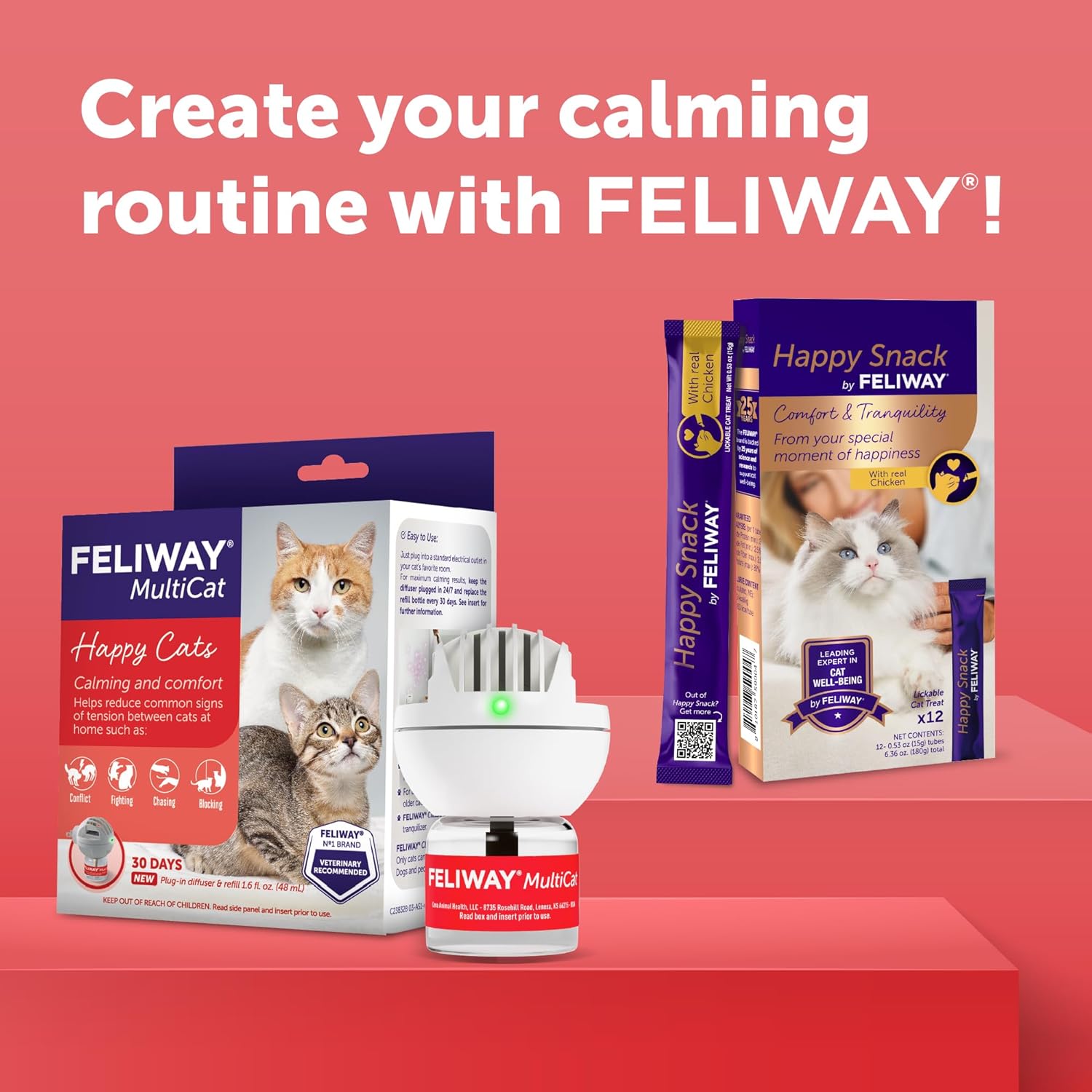 FELIWAY Multicat Calming Pheromone Diffuser Kit