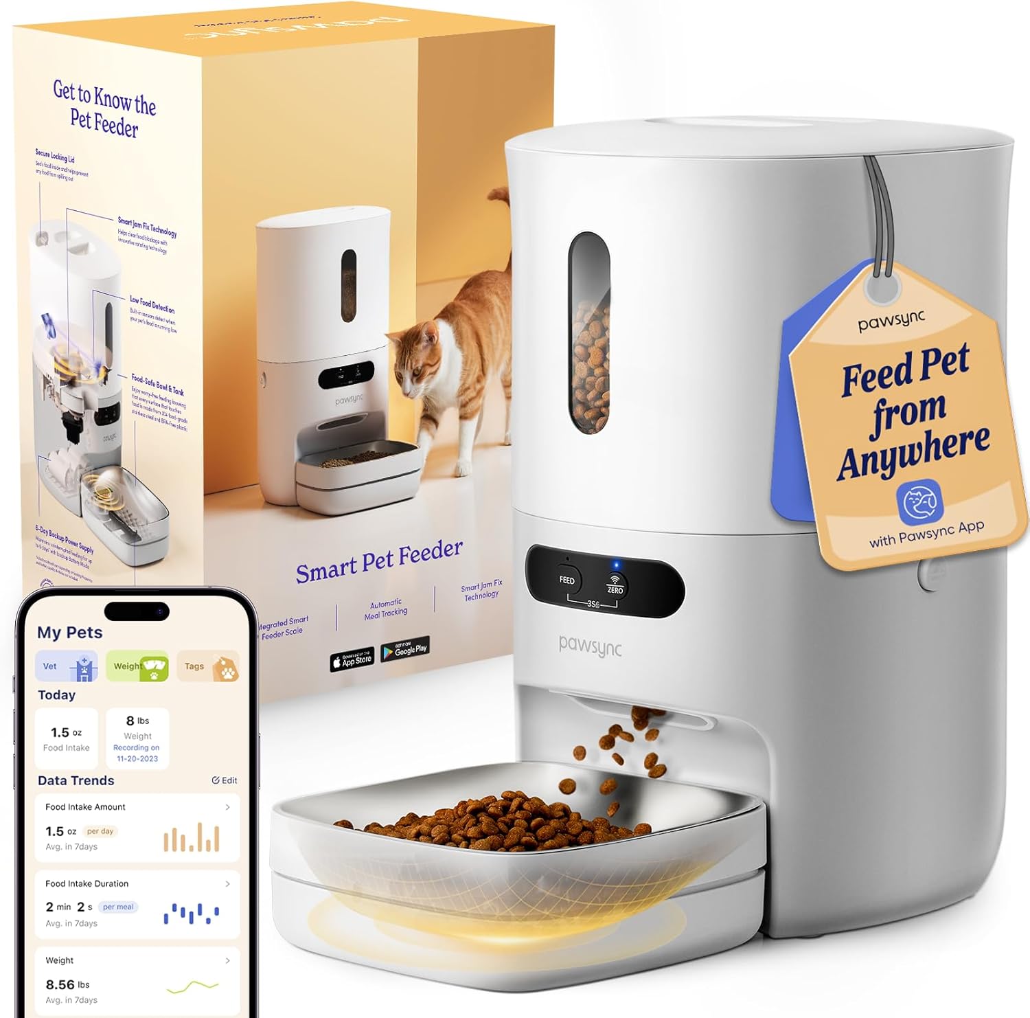 Pawsync Automatic Cat Feeder