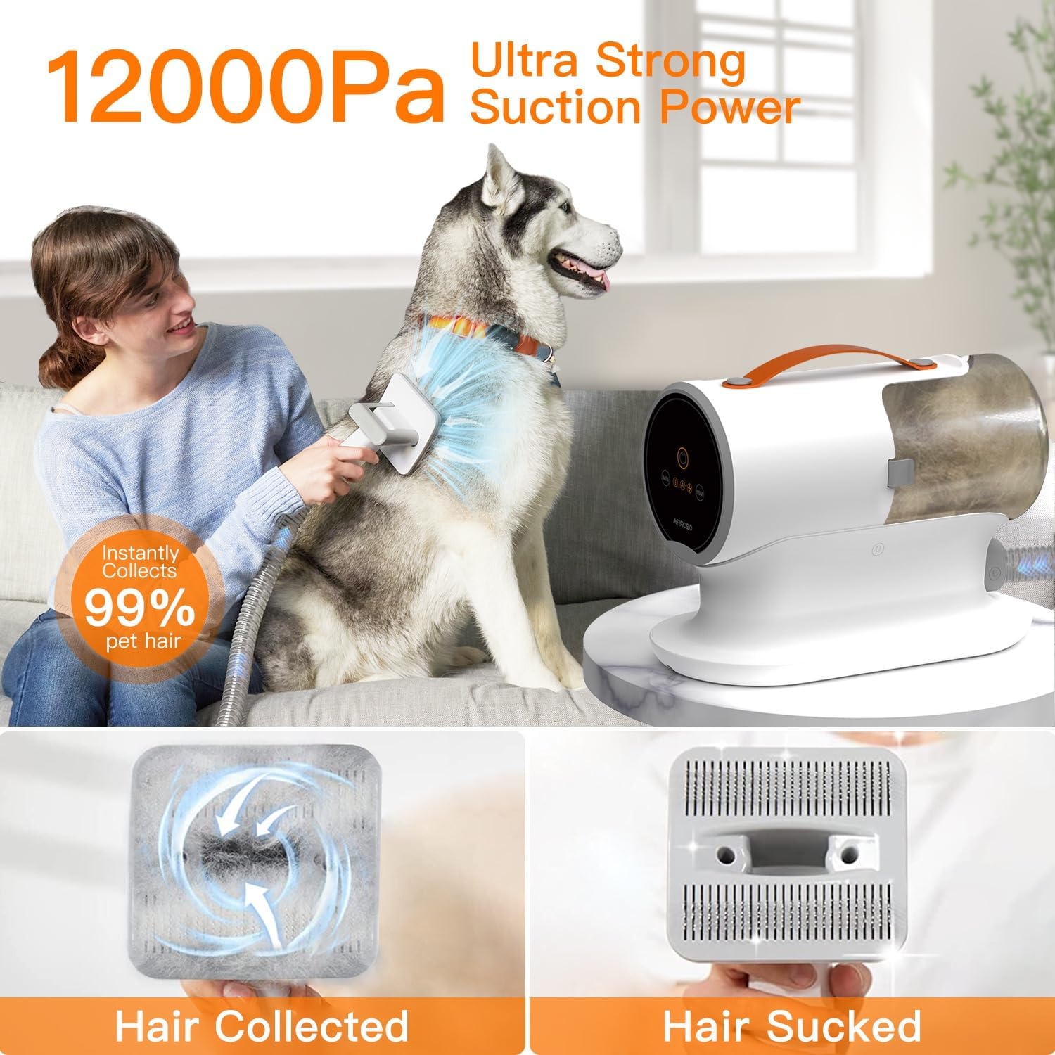 AIRROBO Dog Grooming Vacuum Kit