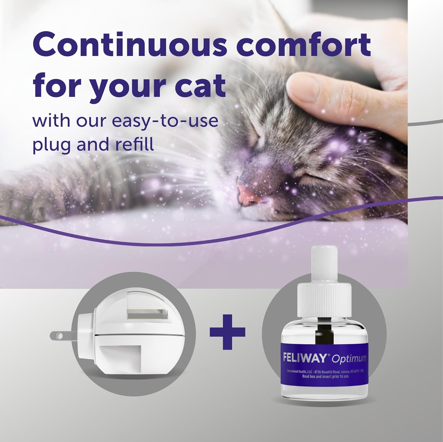 FELIWAY Optimum 30 Day Cat Calming Plug In Pheromone Diffuser Starter Kit