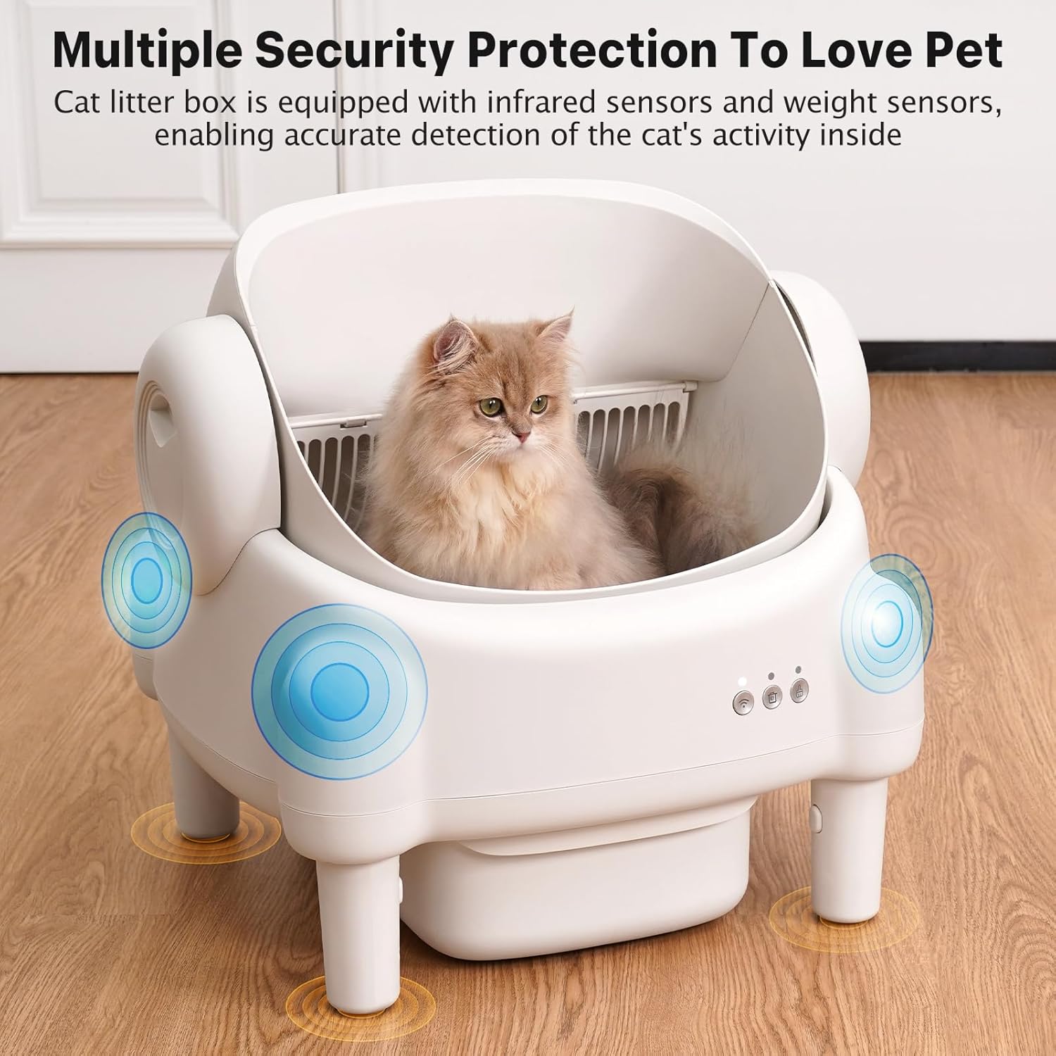 Self Cleaning Litter Box, Open Top Automatic Litter Box with App Control