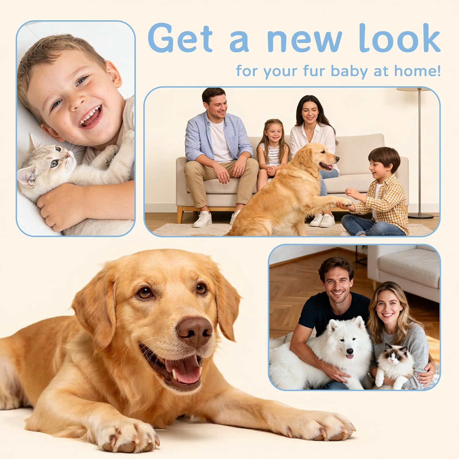 Dog Grooming Kit, Pet Grooming Vacuum with Pet Clipper Nail Grinder