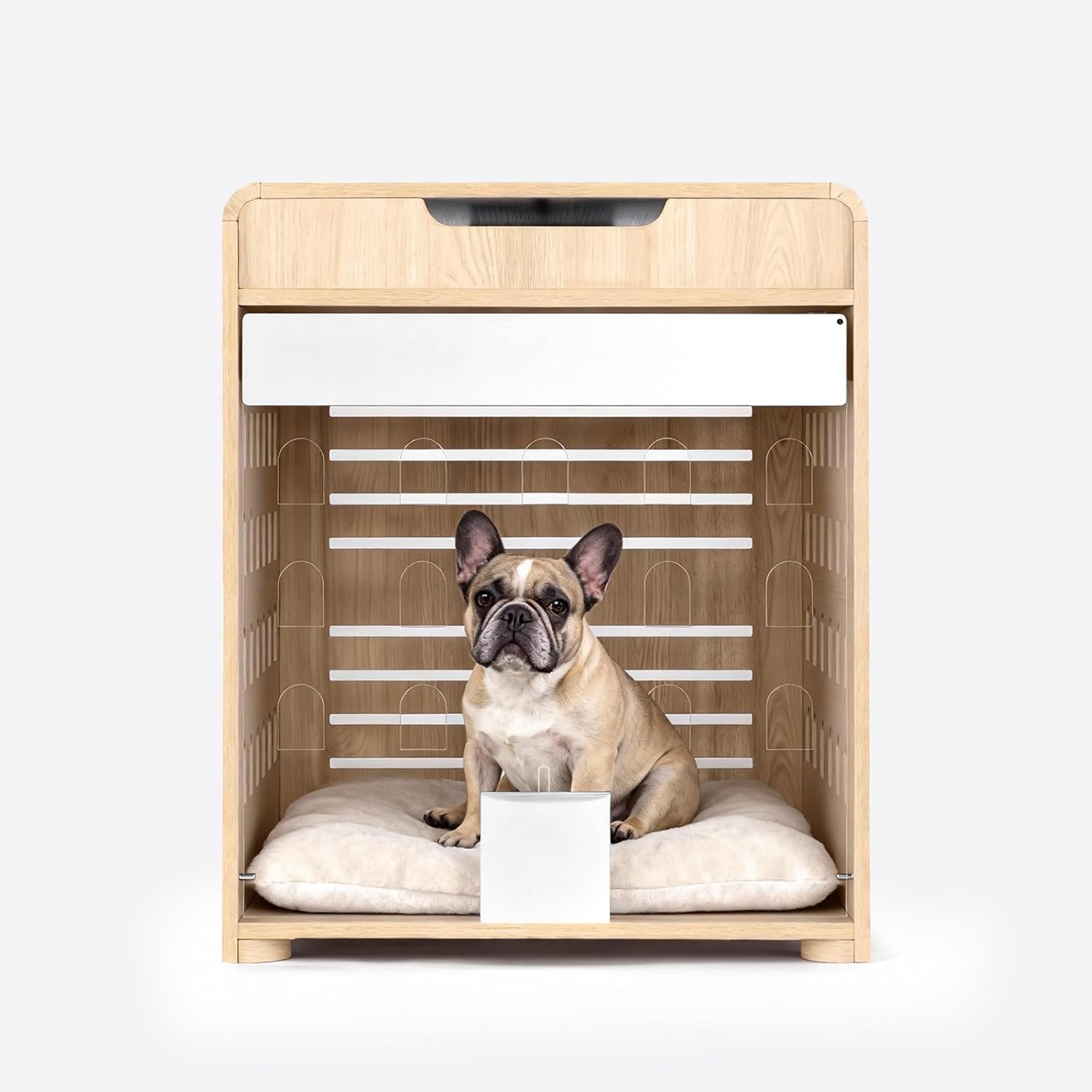 Modern Dog Crate Furniture with Charging Station