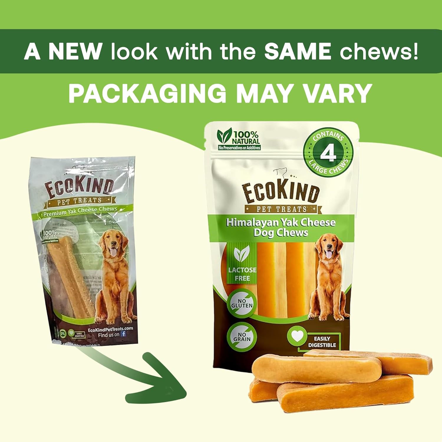 EcoKind Premium Gold Yak Cheese Himalayan Dog Chews