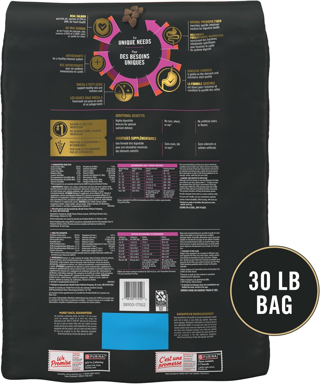 Purina Pro Plan Sensitive Skin and Stomach Dog Food Dry